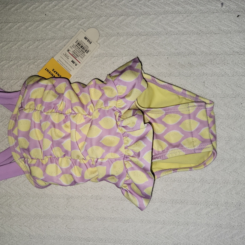 Cat & Jack Kids Swim One Piece - Purple and Yellow